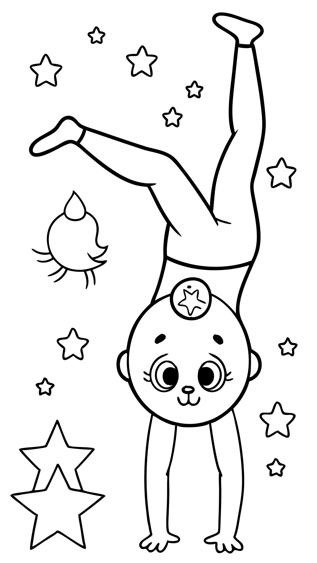 coloriages de gymnastique mignonne